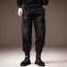 Men's High End Retro Workwear Jeans Loose Fit Harem Style Jogger Cuffs Casual Long Pants Winter New Style American Denim_mkmklike.com