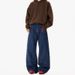 Retro Blue Narrow Wide-leg Jeans Men's Autumn 2026 New High-waisted Loose Straight-leg Pants Mopping Pants_mkmklike.com
