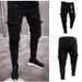 Men's Stretch Slim Fit Ripped Jeans - Distressed Skinny Denim Pants With Zipper Details (Black/Blue, S-XXXL)_mkmklike.com