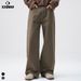 Men's Loose Fit A-Line Jeans – Sand-Washed Denim Pants For Everyday Wear (S-2XL, Coffee/Black)_mkmklike.com