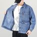 Pulse Pulse 2025 New Spring Autumn Denim Japanese And European Style Casual Multi-Pocket Workwear Loose Plus Size Men's Jacket_mkmklike.com
