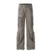 Women's Clothing Solid Color Casual Pants Multi Pocket Cotton Trousers Overalls Youth Fashion Pants_mkmklike.com