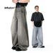 Streetwear Baggy Jeans For Men - Vintage Washed Denim Pants With Unique Scythe Cut, Loose Fit, Comfortable & Stylish For Urban Fashion_mkmklike.com