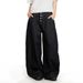 American High Street Scimitar Jeans Men's Button Front Loose Wide-Leg Vibe Trendy Brand Silhouette Scythe Pants_mkmklike.com