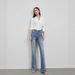Women's Autumn High-End High-Quality Design High-Waisted Slim-Fit Comfortable Simple Flared Jeans_mkmklike.com