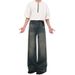 Men's Clothing Vintage Washed Wide-Leg Jeans – 90s Retro High-Waisted Distressed Denim Pants With Raw Hem & Relaxed Fit (Unisex S-XXL, Classic Blue)_mkmklike.com