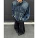 Autumn American Retro Washed Vintage Design Two-Piece High-End Denim Jacket For Men And Women_mkmklike.com