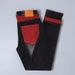 Trendy And Versatile Spliced Color Jeans For Men, With A Red Base And Retro Washed Fabric That Looks Slim And Slim, Slim Fit, And Small Footed Men's P_mkmklike.com