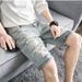 Men's Summer Trendy Ripped Denim Shorts Thin Five Point Pants Outer Wear Korean Style All Match_mkmklike.com