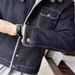 Men's Denim With Fleece Lining, Thickened Winter Style, Lamb Wool, 2024 New Korean Version, Slim Fit, Turn-down Collar,_mkmklike.com