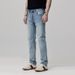 Golf High-End European Style Men's Jeans Spring Summer Four Seasons Slim Fit Stretch Light Blue Washed Straight Long_mkmklike.com