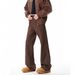 Men's Coffee Brown Straight Leg Jeans – High Street Slim Fit Denim Pants With Stretch (S-3XL)_mkmklike.com