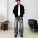 Men’s Vintage Washed Distressed Baggy Jeans – Straight Leg, Clean Fit, Retro Streetwear_mkmklike.com