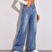Vintage Washed High-Waisted Wide Leg Jeans – Distressed Cat Whisker Details & Comfort Stretch_mkmklike.com