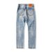 Men's Slim Fit Lightweight 11oz Selvedge Denim Jeans - Classic Straight Leg With Red Stitch Detail - Summer Comfort Stretch Cotton_mkmklike.com