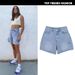 Women's Clothing Summer High Waist Loose Casual Straight Denim Shorts Chic Street Riding Shorts With Ripped Sides_mkmklike.com