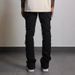 Men's Stretch Denim Pants – Slim Straight-Leg Jeans With Patchwork Details, Vintage Wash & Comfort Fit For Streetwear & Casual Style_mkmklike.com