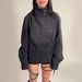 Streetwear Washed Denim Jacket – Oversized Unisex Couple's Coat, Heavyweight Cotton, High-Street Black, S-XXL_mkmklike.com