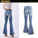 European And American Women's Denim Flared Pants 3D Heavy Industry Embroidered Denim Women's Autumn Denim Wide-footed Trousers_mkmklike.com