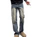 Men's Gradient Washed Jeans Straight Leg Casual Pants Retro Trendy Versatile Spring Autumn New Style_mkmklike.com
