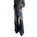 Men's Retro High Street Slim Fit Jeans Style Vibe Gradient Distressed Straight Leg With Slight Flare Midweight Long Pants_mkmklike.com