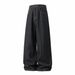Men's Retro American Style Raw Denim Black Jeans Loose Casual Straight Leg Pants Contrasting Stitching Textured Trousers Spring Style_mkmklike.com