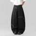 Men's Black Embroidered Denim Jeans Straight Leg Loose Fit American High Street Style Trendy And Cool Long Pants_mkmklike.com