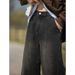 Distressed Washed High Street Vintage Jeans For Men - Relaxed Fit Wide Leg Casual Pants With Faded Gradient Effect_mkmklike.com