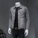 Pulse Pulse European American Retro Washed Gray Denim For Men Korean Version Slim Fit Trendy Handsome Jacket 2024 Spring And Autumn_mkmklike.com
