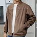 American Style Cross-Border Men's Suede Jacket Spring And Autumn Fashion Casual Zipper Long Sleeve Cardigan Coat_mkmklike.com