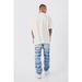 "Men's Elastic Patchwork Straight Leg Jeans – Light Blue, Pink, Bluish & Khaki (Sizes S-XXL)"_mkmklike.com