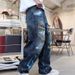 Men's Clothing Retro Personality Ripped Beggar Jeans Men Spring Street Fashion Brand Handsome Loose Straight Long Pants Men_mkmklike.com