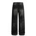 American Punk Paint Splatter Ink Washed Loose Casual Men's Trendy Distressed Straight Jeans_mkmklike.com