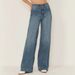 Women's Clothing Wide Leg Jeans High Waist Slim Taste Blue Drape Stretch Straight Pants_mkmklike.com