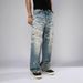 Men's Vintage Loose Fit Jeans | Retro Wide Leg Denim Pants | Relaxed Streetwear Style_mkmklike.com