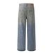 Street Style Vintage Ink Splash Painted Jeans For Men, Unique Design, Niche Vibe, Trendy Stained Wide-Leg Straight Pants_mkmklike.com