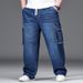 Pure Cross-Border Exclusive American Workwear Straight-Leg Jeans For Men, Spring And Autumn, Plus Size, Loose Fit, Wide-Leg,_mkmklike.com