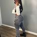 Women's Clothing Fashion Stretch Denim Fabric Women's Skinny Jeans Hole Motorcycle Style Clothing For Formal & Casual For Women_mkmklike.com