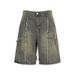 Men's Clothing Men's Distressed Denim Shorts High Street Style Summer Youth Loose Straight Leg Five Point Pants Edgy_mkmklike.com