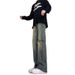 New Spring And Autumn Fashion Pants For Men, American Vibe Casual High Street Slim Straight Long Pants, Slightly Flared_mkmklike.com