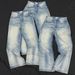 Vintage Washed Denim Jeans Heavyweight Relaxed Straight Fit Classic A-Line Silhouette Cleanfit Unisex_mkmklike.com