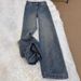 Retro High Waist Wide Leg Jeans For Women Sparkly Rhinestone Embellished Loose Straight Denim Floor Length Casual Solid_mkmklike.com