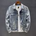 European And American Street Style Hip-Hop Loose Patchwork Japanese Retro Distressed Rock Denim Jacket For Men_mkmklike.com
