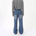 Men's Clothing Retro Washed Flared Jeans For Men High Street Trendy Brand Loose Straight Leg Versatile Wide Leg Pants_mkmklike.com