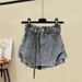 Women's Clothing Hot Girl Female Summer Net Red Pure Desire Short T Shirt Top Denim Skirt Pants Large Size Outfit_mkmklike.com