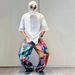 Men's Clothing New 3D Color Printing Ink Painting Palette Wide Leg Jeans Casual Pants High Quality For Men And Women Same Style_mkmklike.com