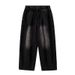 Elastic Waist Oversize New Jeans Men's And Women's Japanese Large Size Loose Street Drape Wide-leg Trousers_mkmklike.com