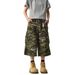 Men's Clothing Retro Heavy Washed Men's Outdoor Loose Multi Pocket Sports Camouflage Workwear Shorts Straight Leg Cropped Pants Summer_mkmklike.com