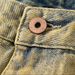 Heavyweight Yellow Mud Dyed Distressed Workwear Denim Shorts, Men's Summer Trendy Multi Pocket Loose Fitting Five Point Pants_mkmklike.com