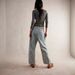 Women's Casual Wide Leg Pants With Striped Pattern, Drawstring Waist & Pockets - Comfortable Loose Fit For Work & Daily Wear_mkmklike.com